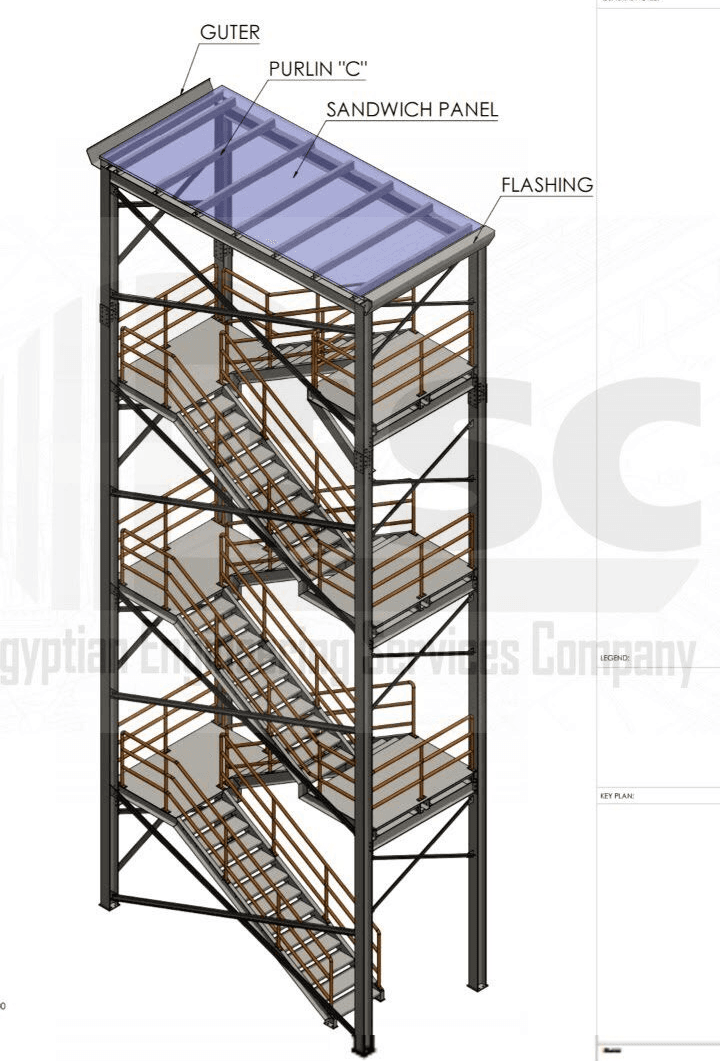 Emergency Stairs Design & Manufacturing - Educational Facility